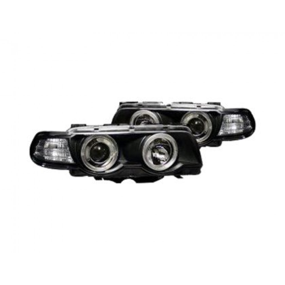 Кристални фарове  Angel Eyes BMW E38  (1998-2001) - черни