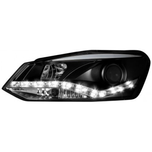 Кристални фарове  VW POLO 6R (2009+)  -  черни
