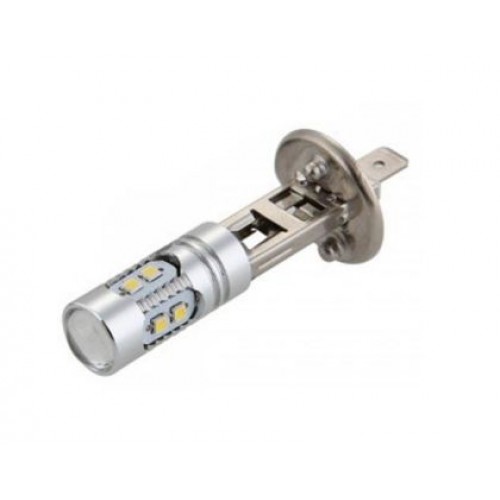 Диодна крушка H1 10W с 10 диода 2323 по 1W Cree и лупа  