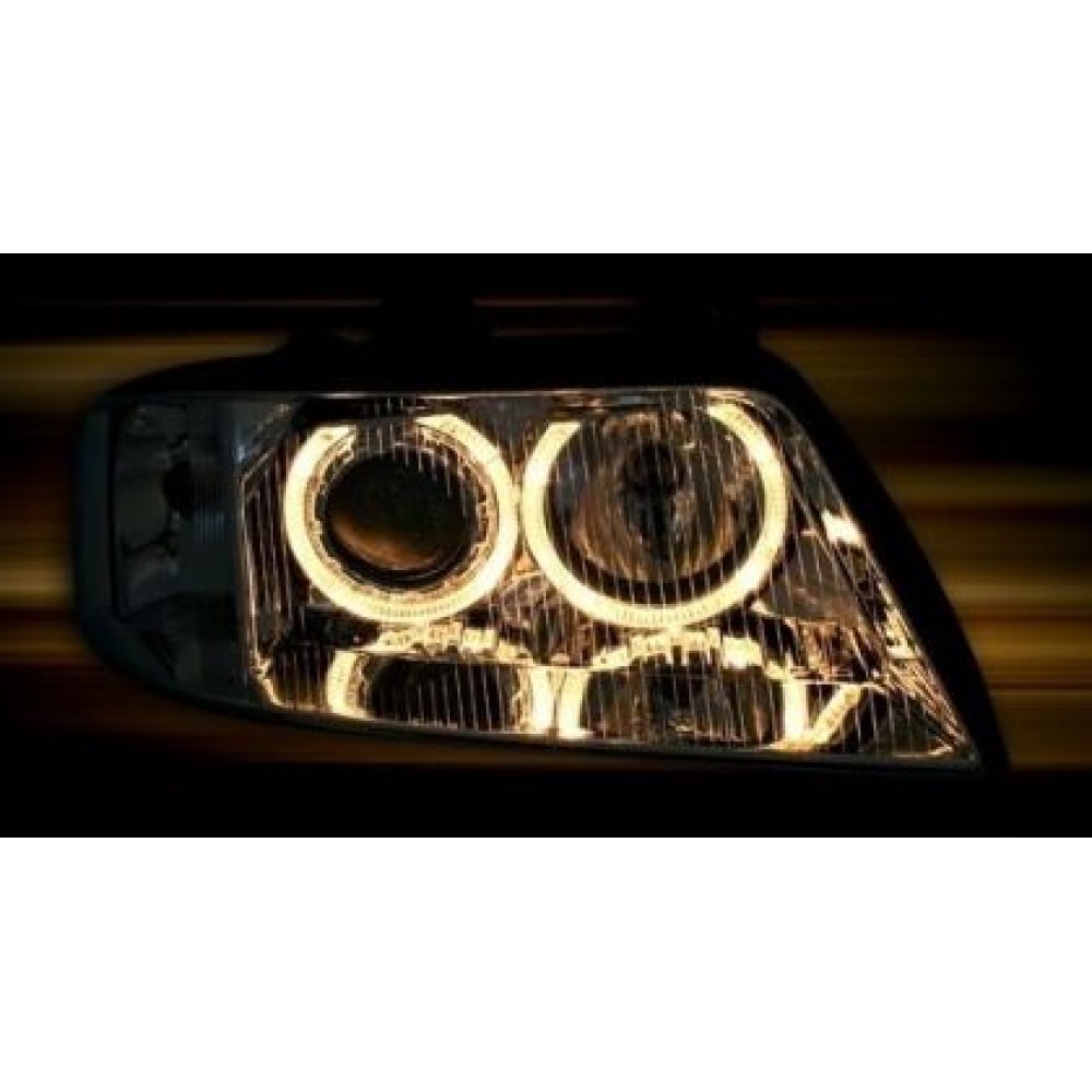 Кристални фарове  AUDI A6 (2001-2003) за фабричен ксенон - черни