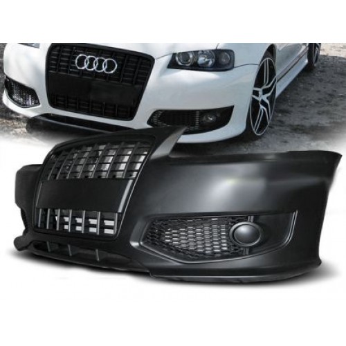 Тунинг предна броня за Audi A3 (1996-2003) - с черна решетка