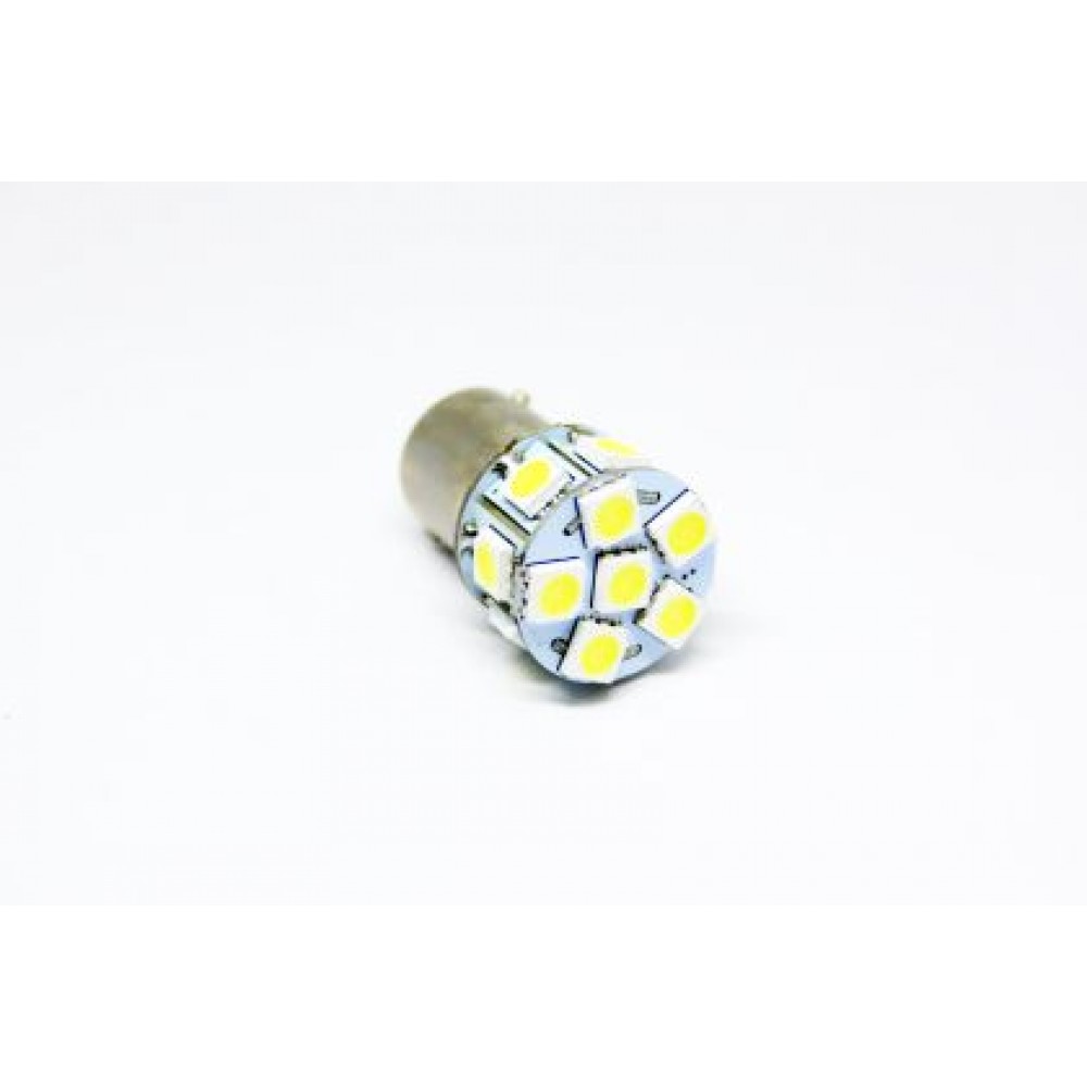 Диодна крушка тип BA15S с 13 SMD диода двойна светлина Бяла