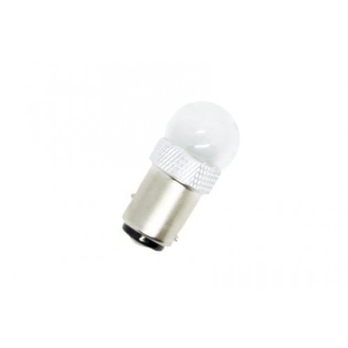 Диодна крушка BA15S с 5W CREE диод в стъклен балон единична светлина Бял