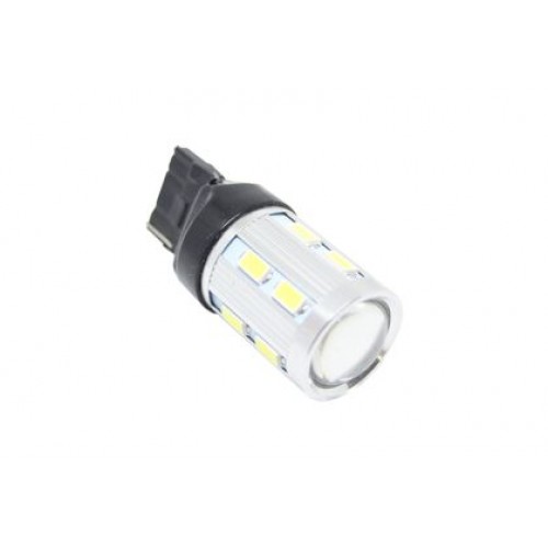 Диодна крушка тип T20 CANBUS с 16 SMD диода и лупа 5630 единична светлина жълта