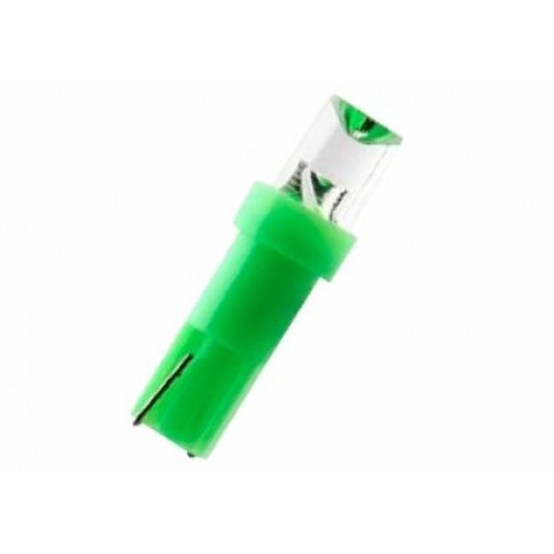 Лед крушки тип T5 12V/1,2W зелен