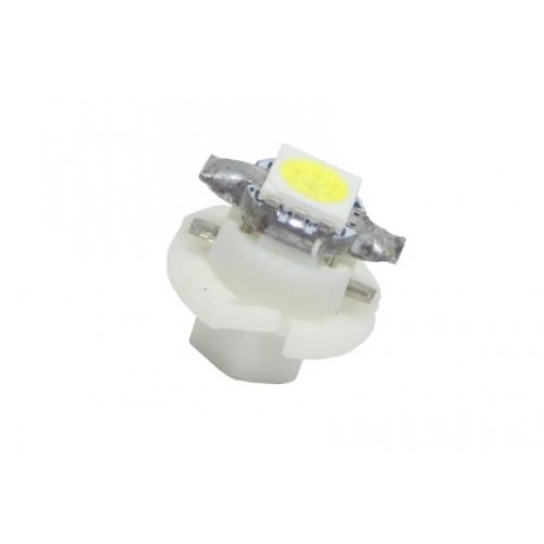 Диодна крушка тип B8.4D 12V / 2W с 1smd 5050 - бяла