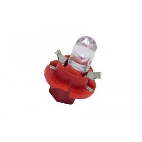 Лед крушки тип B8.4D 12V / 2W червен