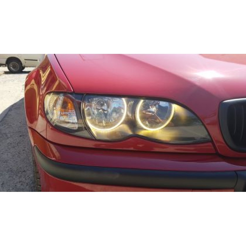 Ангелски Очи Диодни за BMW E46 седан, комби (1998-2005) / купе (1998-2003) с 60 диода - Бял цвят