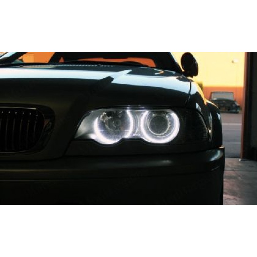 Ангелски Очи Диодни за BMW E46 седан, комби (1998-2005) / купе (1998-2003) с 60 диода - Бял цвят