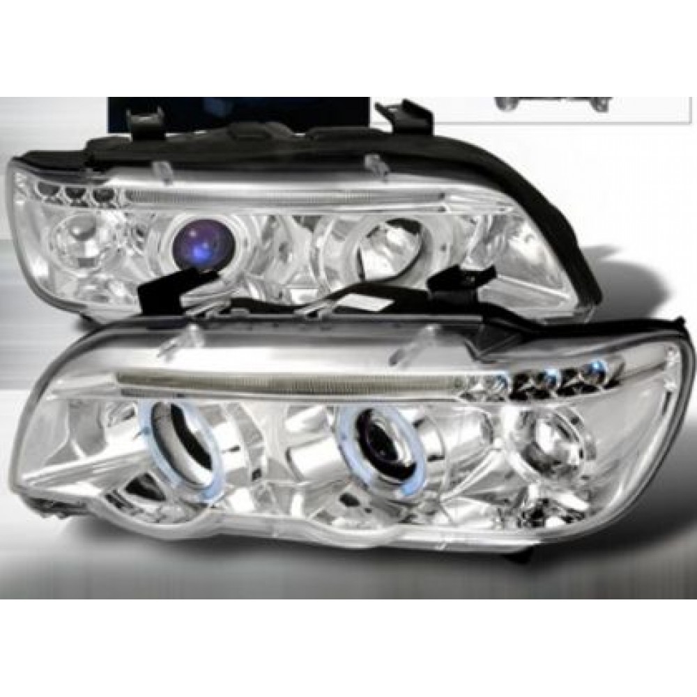 Кристални фарове  Angel Eyes BMW X5  (99-03) - хром