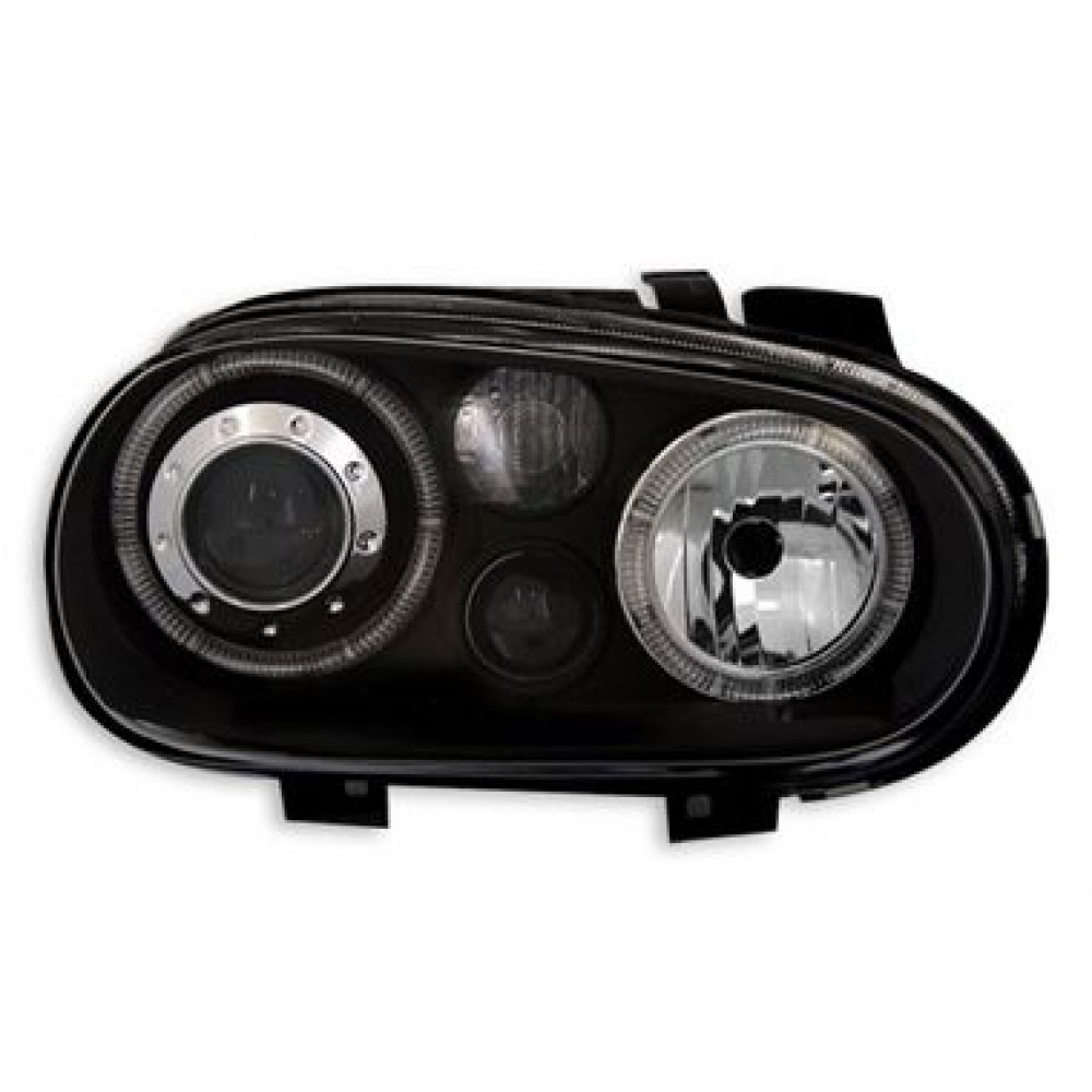 Кристални фарове  Angel Eyes GOLF IV R32  - черни