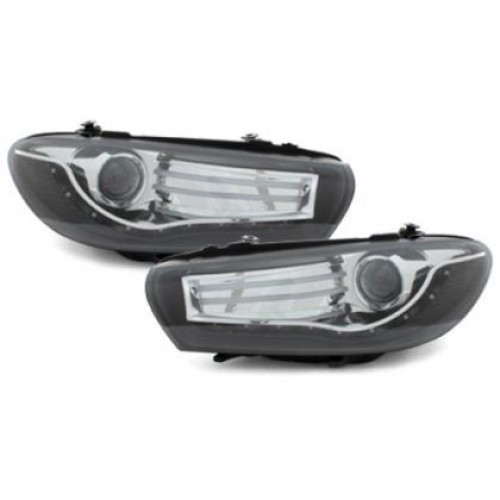 Кристални фарове с диоди VW SCIROCCO  (2008+) - черни