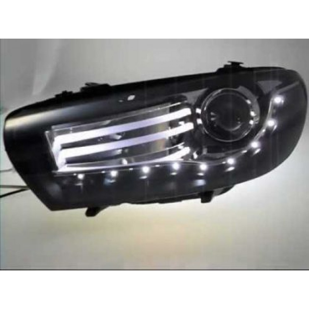Кристални фарове с диоди VW SCIROCCO  (2008+) - черни