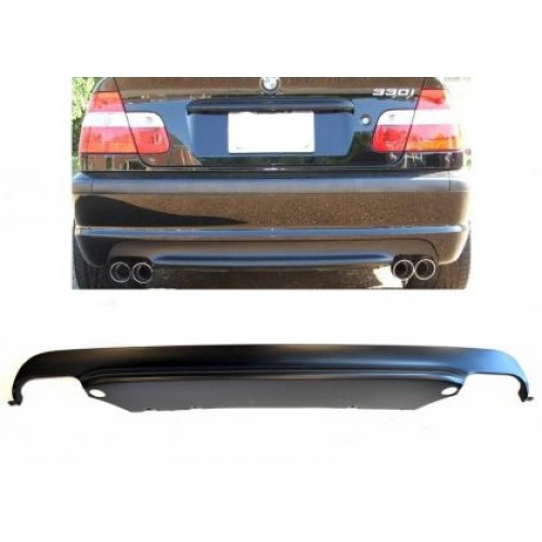 Дифузьор за задна броня за BMW E46 седан (1998-2005) - M-Tech - Двоен