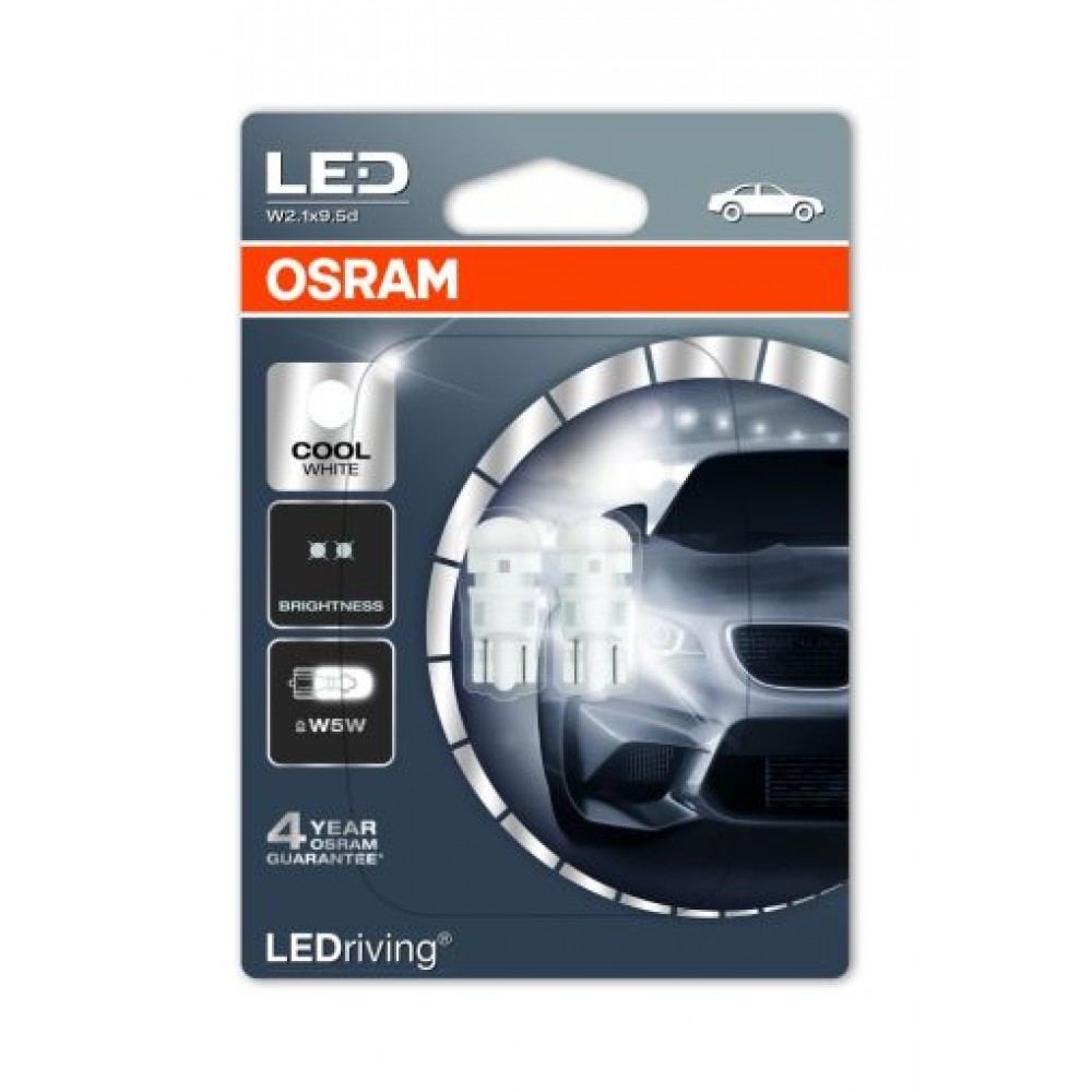 Лед крушки тип T10 - Osram 6000K