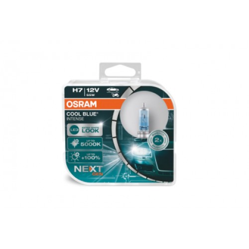 Халогенна крушка Н7 - Osram COOL BLUE INTENSE NEXT GEN - 2бр. блистер
