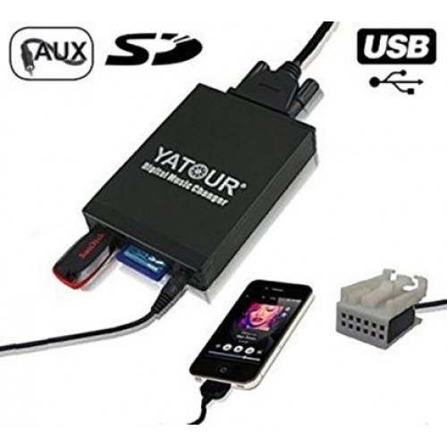 USB / MP3 audio interface за VW GOLF 5 6, TOURAN, TOUAREG, TIGUAN, T5, JETTA, POLO / AUDI A3 (2004+), A4 (2007+), TT (2007+)  / SEAT Alhambra, Arosa, Cordoba, Ibiza, Leon, Toledo  / Skoda Fabia, Octavia, Superb - с 12 пинов порт