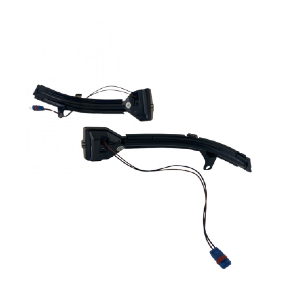 Диодни мигачи за странични огледала за BMW 5 series F10, F11, GT F07, F12, F13 (2020-2017), 7 series F01 (2008-2015) - опушени с бягащ мигач