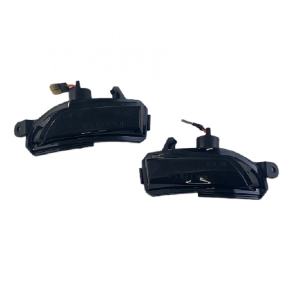Диодни мигачи за странични огледала за Skoda Fabia (2014+), Rapid (2012+) / Seat Toledo (2012+) - опушени с бягащ мигач
