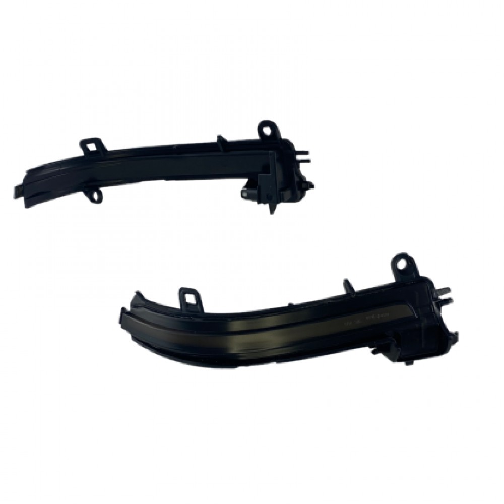 Диодни мигачи за странични огледала за BMW i3, X1 E84, E90, F20, F21, F22, F23, F30, F31, F34, F32, F33, F10, F11, F07, F01, D02, D04 (2011-2019) - опушени с бягащ мигач