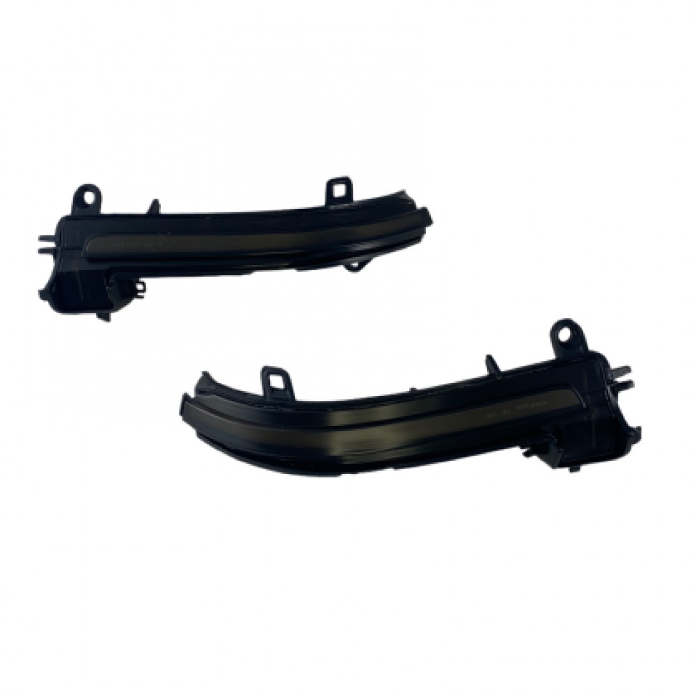 Диодни мигачи за странични огледала за BMW i3, X1 E84, E90, F20, F21, F22, F23, F30, F31, F34, F32, F33, F10, F11, F07, F01, D02, D04 (2011-2019) - опушени с бягащ мигач