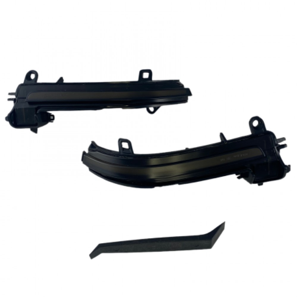 Диодни мигачи за странични огледала за BMW i3, X1 E84, E90, F20, F21, F22, F23, F30, F31, F34, F32, F33, F10, F11, F07, F01, D02, D04 (2011-2019) - опушени с бягащ мигач