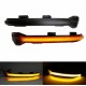Диодни мигачи за странични огледала за Ford Focus MK2 (2004-2008), C-Max (2004-2010) - опушени с бягащ мигач