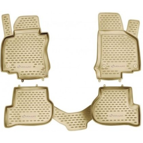3D Гумени стелки за MERCEDES S-Class W220 (1998-2005) - long base, бежови 4pcs.