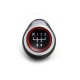 Топка за скоростен лост за VW Golf 5 / 6 / 7 / Scirocco / Jetta / Eos с 5 скорости - черна / силвър