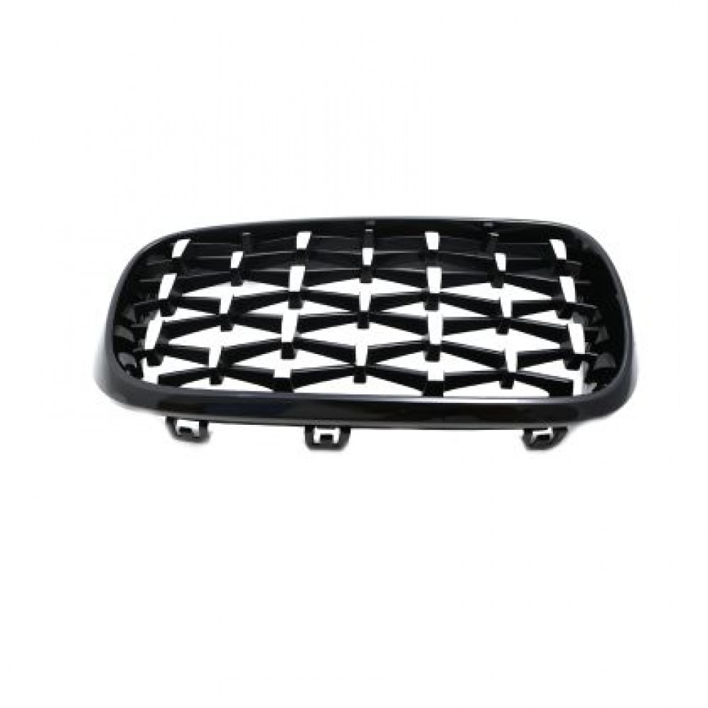 Решетки за BMW X5 F15 / X6 F16 (2013+) - Гланц - Diamond design - хром / черно