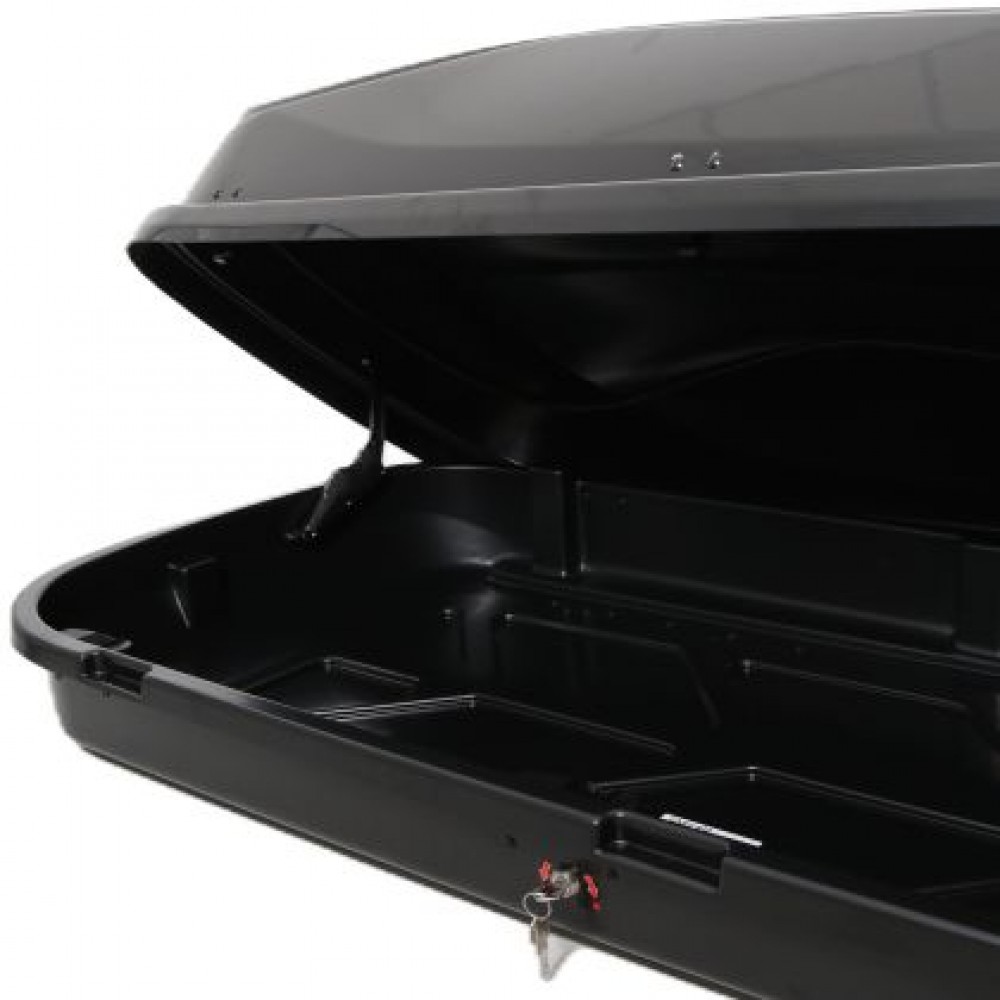 Автобокс Junior Easy 180x78x40cm с 85 mm крепежи, с ключ, 430 литра - черен