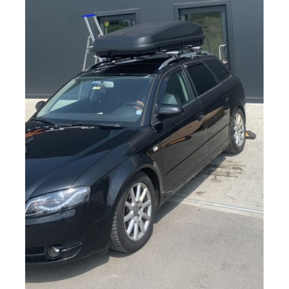 Автобокс Junior Easy 180x94x39cm с 85 mm крепежи, с ключ, 530 литра - черен