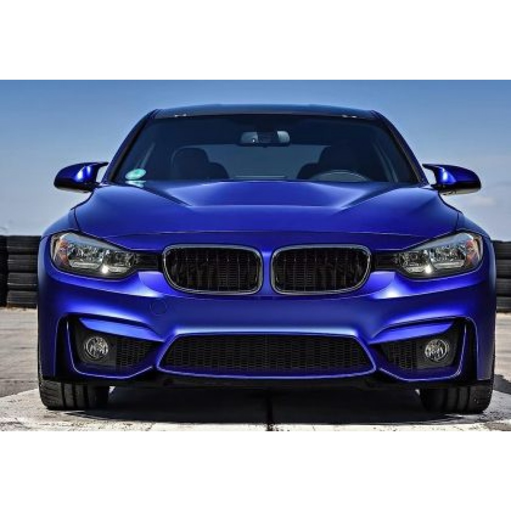 Предна Броня за BMW F30 (2011-2019) - M3 с лип спойлер - без отвори за парктроник, с отвори за халогени