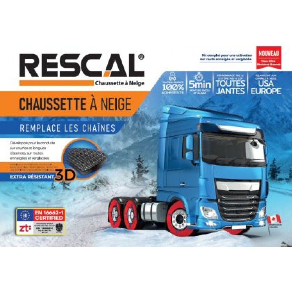 Текстилни вериги за сняг за камион и автобус Rescal - размер 160 - 2бр.