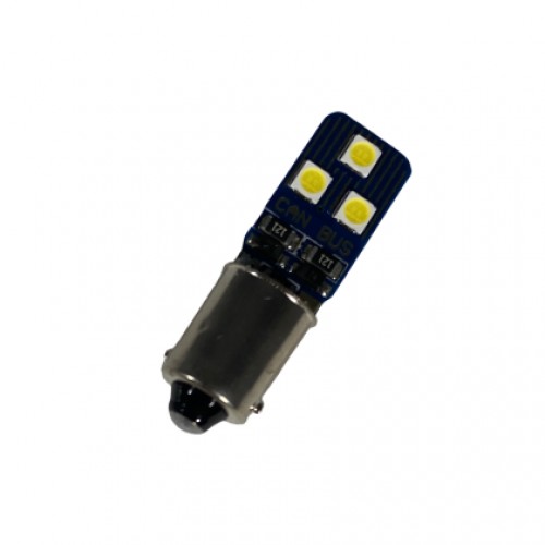 Лед крушки тип BA9 3030 с 6 SMD диода - Canbus срещуположни