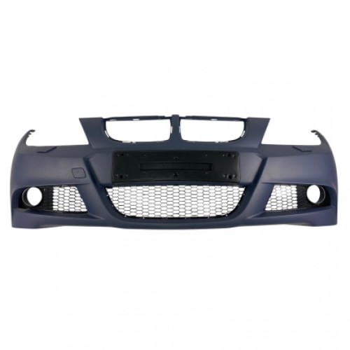 Предна броня за BMW E90 / E91 (2005-2008) - M-Tech дизайн с отвори за пръскалки, без парктроник грундирана