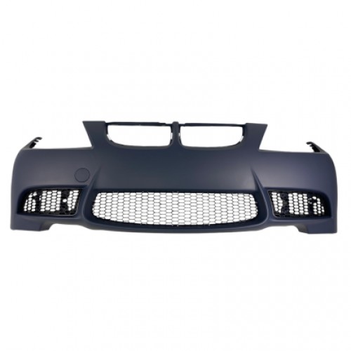 Предна броня за BMW E90 / E91 (2005-2008) - M3 дизайн без отвори за халогени, без отвори за пръскалки, с и без парктроник грундирана