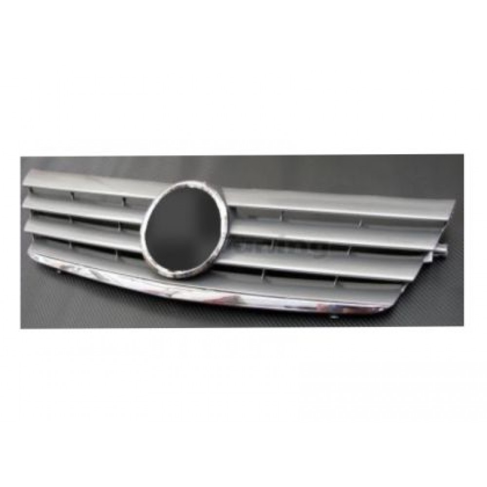 Решетка за Mercedes C203 Coupe (2000-2007) - 4 ребра хром