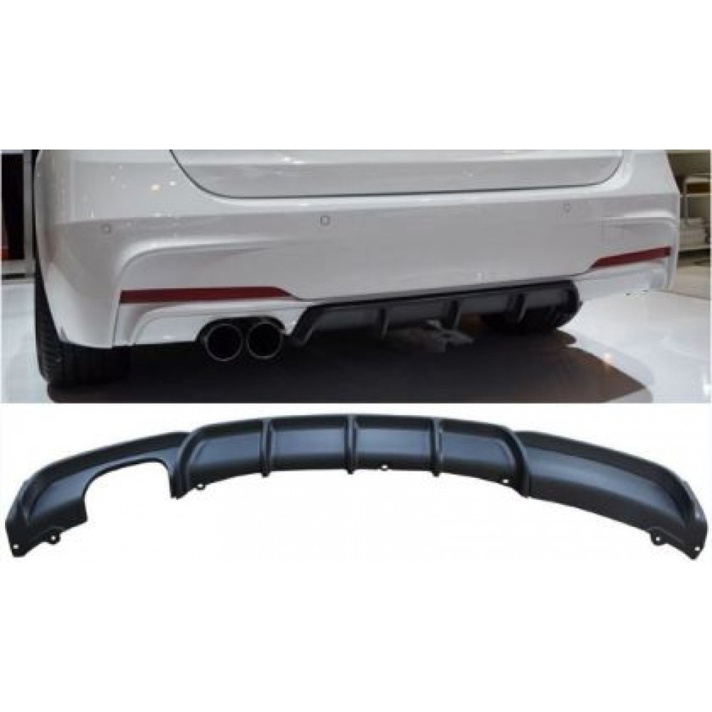 Дифузьор за BMW F30 / F31 (2011+) - M-Performance единичен за двоен накрайник