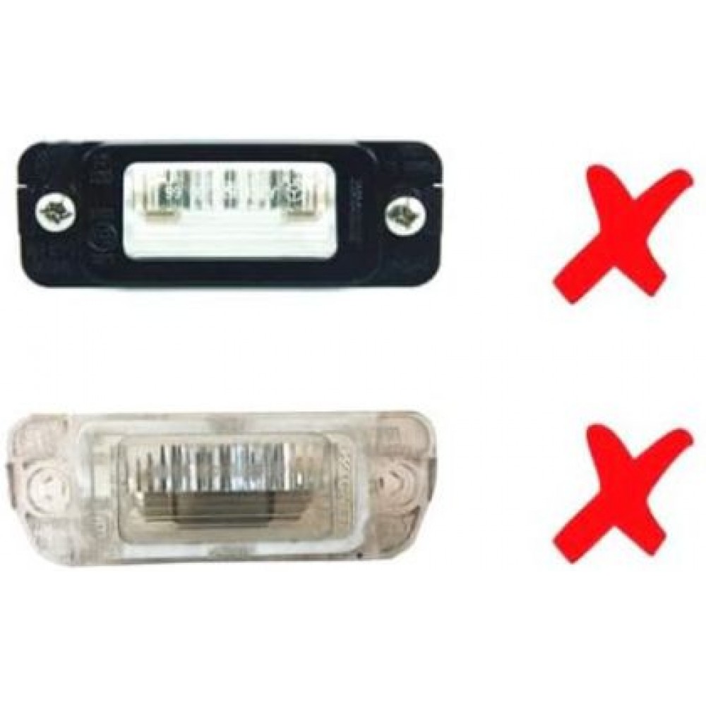 Плафони за осветление на задния номер за Mercedes W164 ML (2009+) / X164 GL - с T10 крушки, 50x29 mm