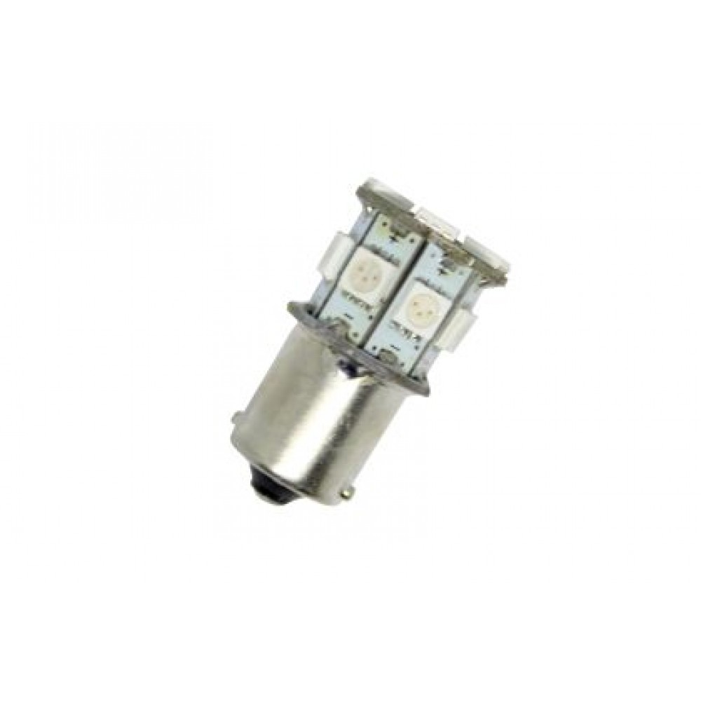 Диодна крушка тип BA15S с 13 SMD диода единична светлина Червен