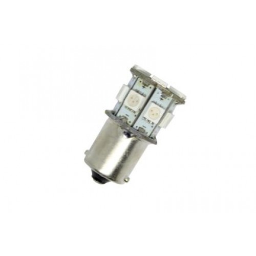 Диодна крушка тип BA15S с 13 SMD диода единична светлина Червен