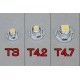 Лед крушки тип T3 2W червен