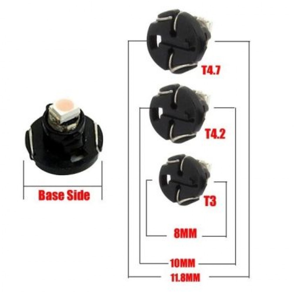 Лед крушки тип T4.2 2W бял