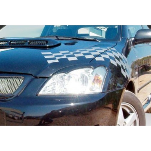 Вежди за фаровете за TOYOTA Corolla (2002+) hatchback - черни