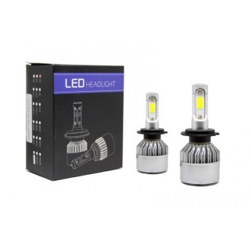 Лед крушки - Led система Н7 за фарове S2 - 30 800 Лукса, 18W - COB 6000K - 300% повече светлина