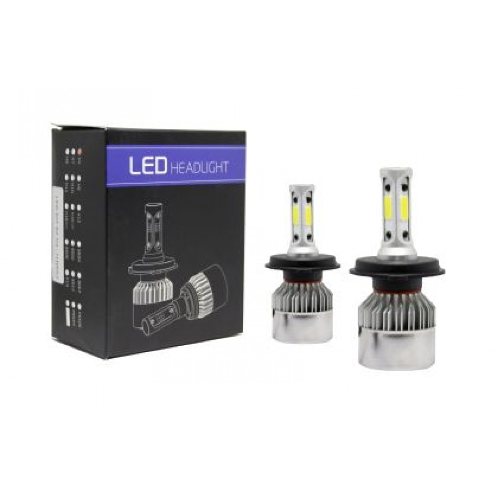 Лед крушки - Bi-Led система Н4  за фарове S2 - 7600 Лумена, 36W - COB 6000K