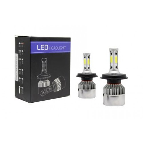 Лед крушки - Bi-Led система Н4  за фарове S2 - 7600 Лумена, 36W - COB 6000K