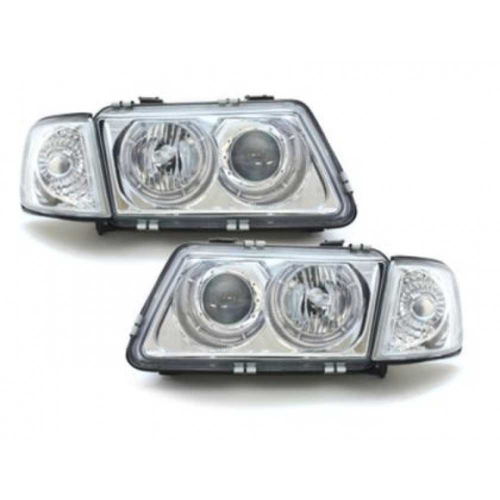Кристални фарове  Angel Eyes AUDI A3 (96-00) - хром