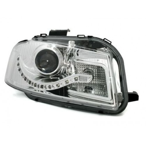 Кристални фарове за Audi A3 Dayline (2003-2008) - хром